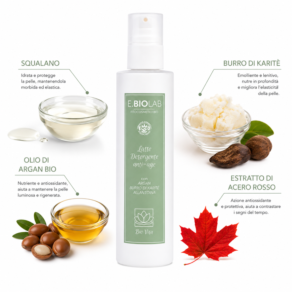 BioVita - Latte Detergente Antiage 200ml