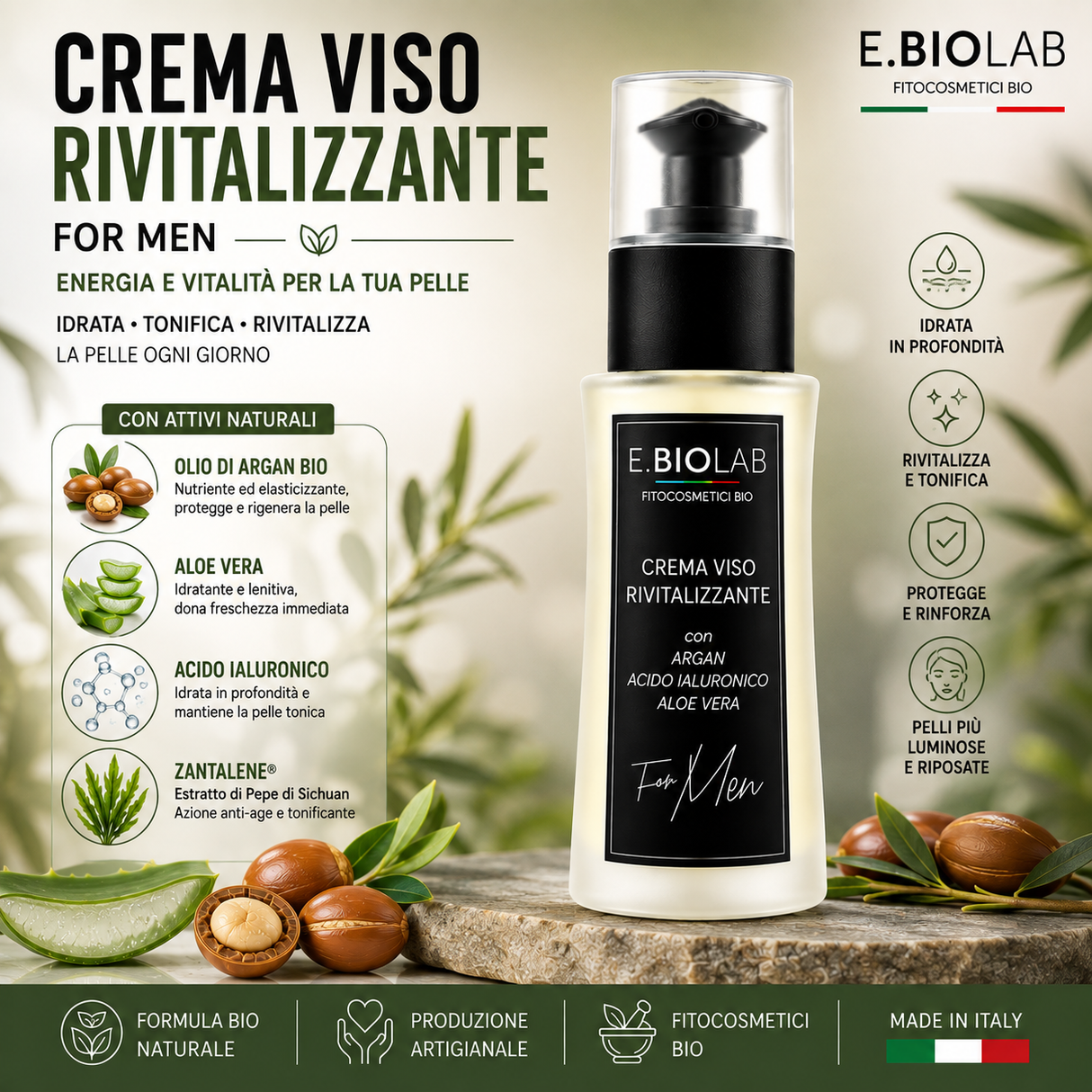 FOR MEN Complete Anti-Age Ritual Crema Viso + SieroLitft + Siero Idratante