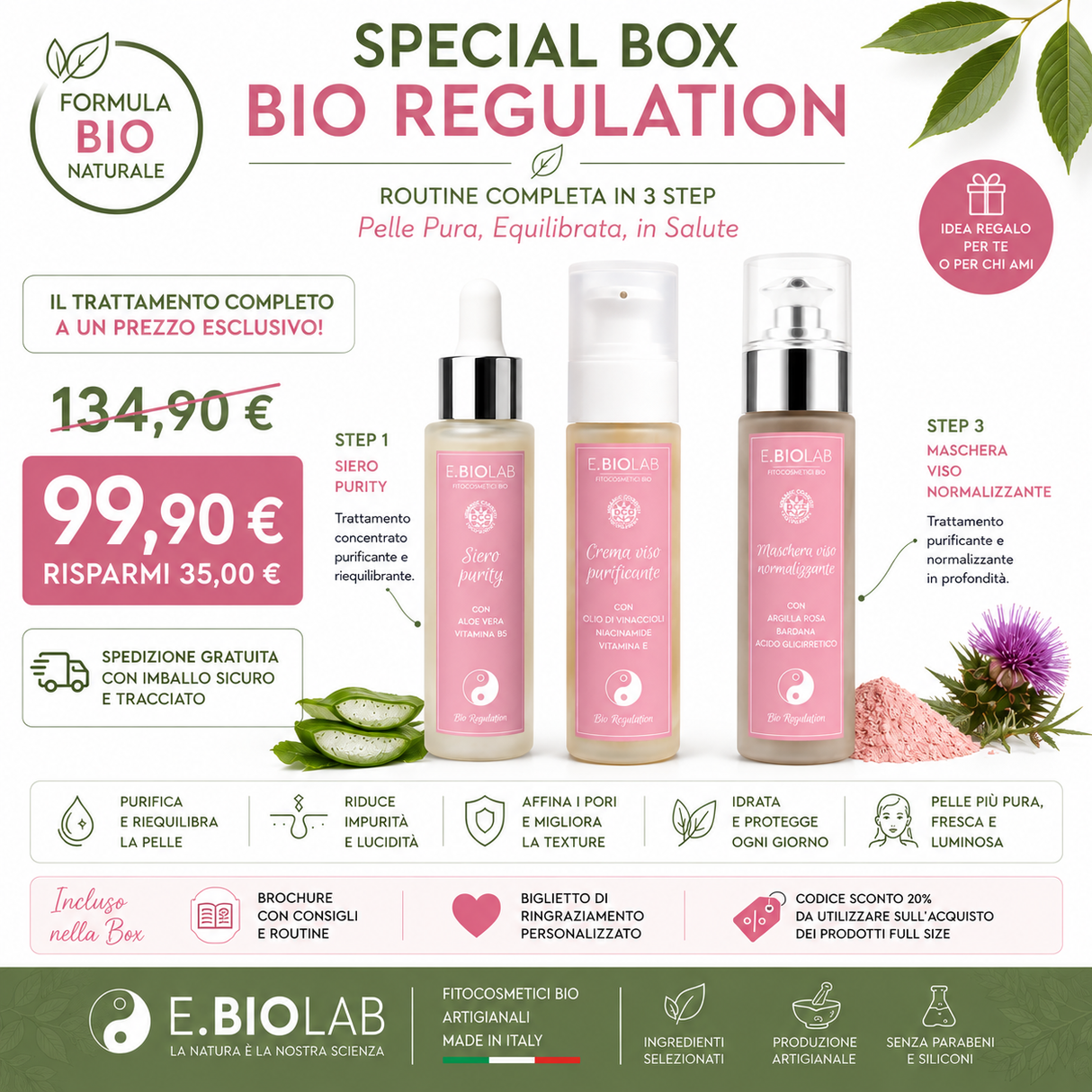 BIO REGULATION PURITY RITUAL – Premium Collection. Crema+Siero Purity+Maschera