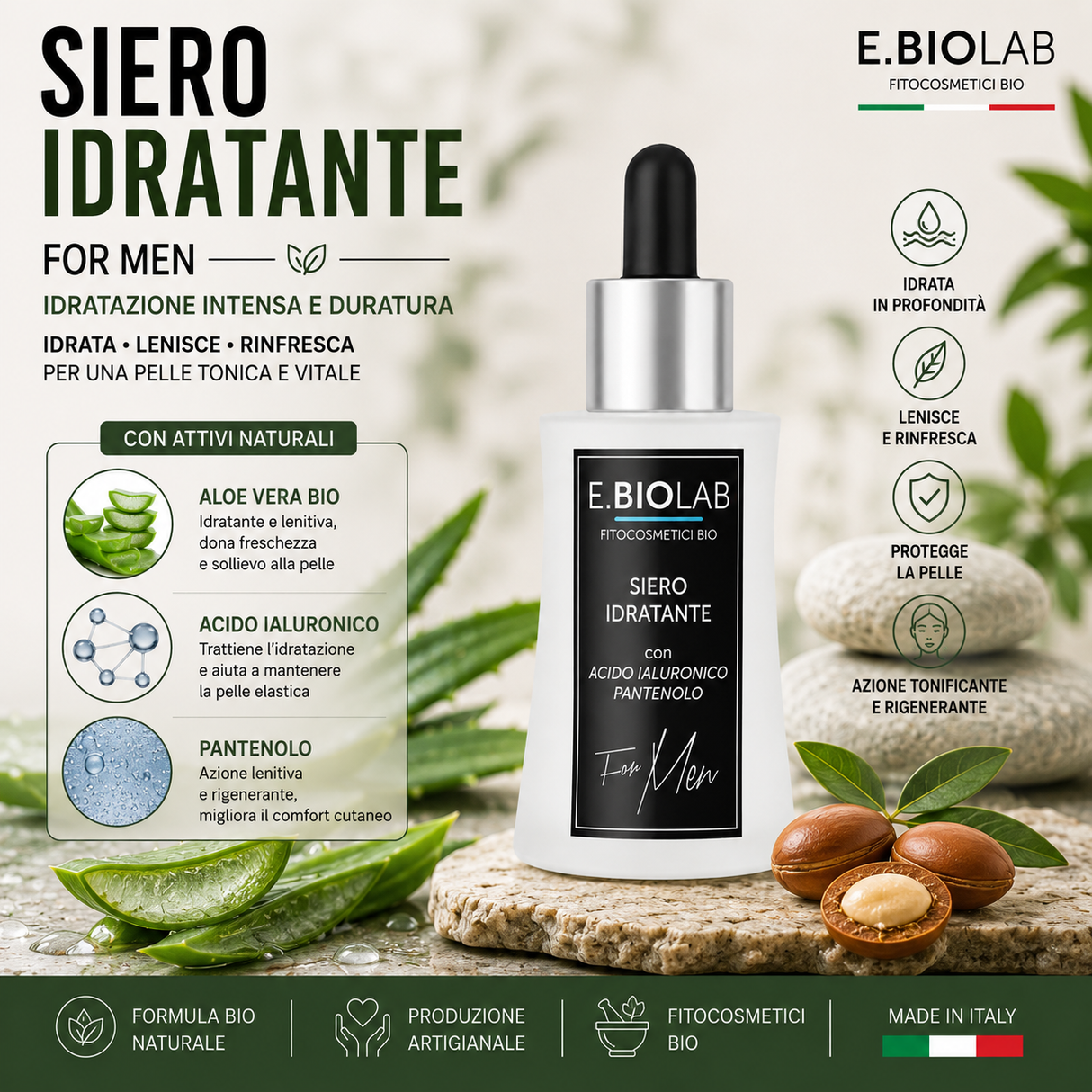 FOR MEN Complete Anti-Age Ritual Crema Viso + SieroLitft + Siero Idratante