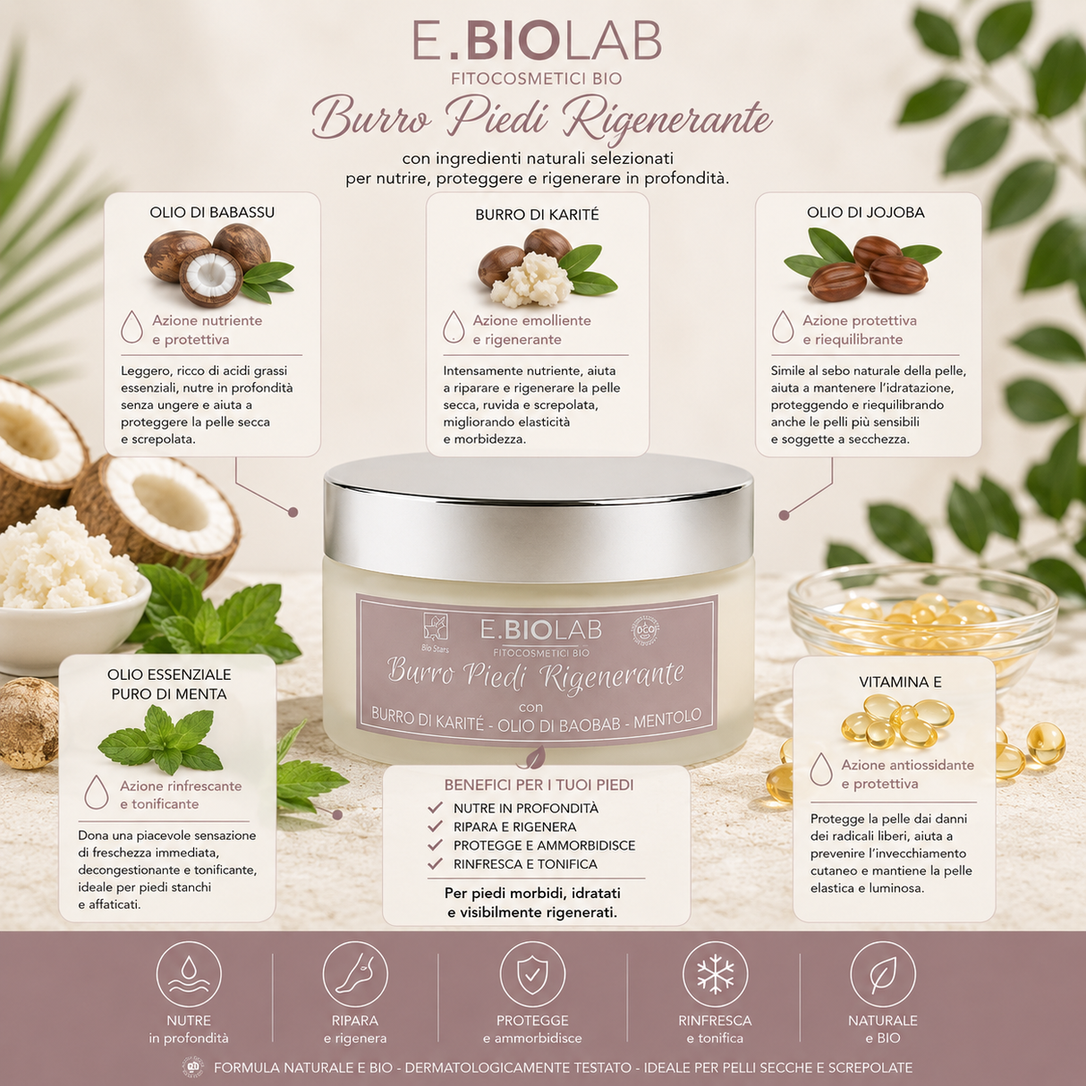 Biostars-Burro Piedi Rigenerante 100ml
